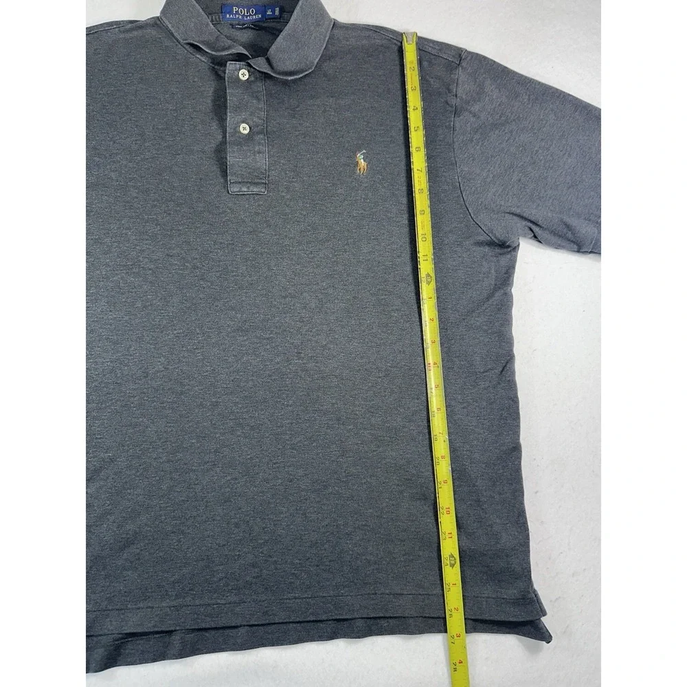 Polo Ralph Lauren Pima Soft Touch Polo Men's LT Tall Gray Short Sleeve